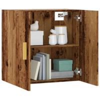 Wandkast 60x31x60 cm bewerkt hout oud houtkleurig