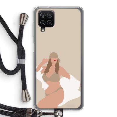 One of a kind: Samsung Galaxy A12 Transparant Hoesje met koord
