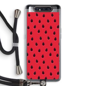 Watermelon: Samsung Galaxy A80 Transparant Hoesje met koord