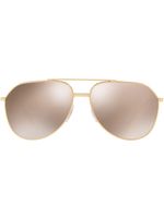 Dolce & Gabbana Eyewear lunettes de soleil à monture aviateur - Or