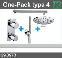Wiesbaden one-pack inbouwthermostaatset type 4 CHR (30cm)