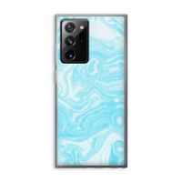 Waterverf blauw: Samsung Galaxy Note 20 Ultra / Note 20 Ultra 5G Transparant Hoesje