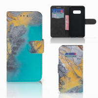 Samsung Galaxy S10e Bookcase Marble Blue Gold