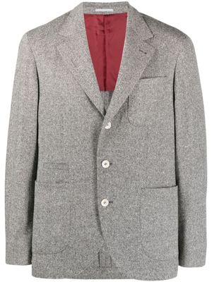 Brunello Cucinelli blazer à motif de chevrons - Gris