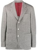 Brunello Cucinelli blazer à motif de chevrons - Gris