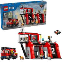 Lego City 60414 Brandweerkazerne en Brandweerauto - thumbnail
