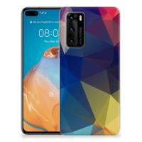 Huawei P40 | TPU Hoesje | Polygon Dark