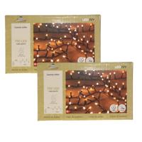 Kerstverlichting Ivy - 2x - 700 led lampjes - warm wit - 1600 cm - lichtsnoer