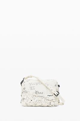 Middelgrote tas met lettering - WHITE - U