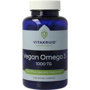 Vitakruid Vegan omega 3 1000 triglyceriden 300 DHA 100 EPA