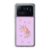 Roze eenhoorn: Xiaomi Mi 11 Ultra Transparant Hoesje