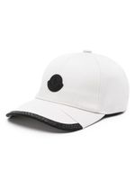 Moncler casquette en coton à patch logo - Gris