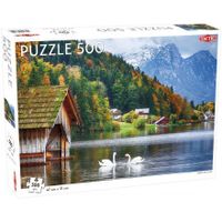 Puzzel Landscape: Swans on a Lake Puzzel