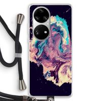 Cosmic Silence: Huawei P50 Pro Transparant Hoesje met koord