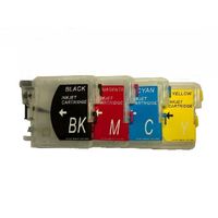 Inktmedia® - Geschikt Brother LC-1100 / 985 / 980 Set Navulbare cartridges