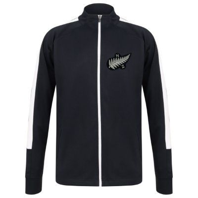 Rugby Vintage - Nieuw-Zeeland All Blacks Trainingsjack - Zwart/ Wit