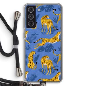Luipaard: Samsung Galaxy S21 FE Transparant Hoesje met koord
