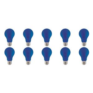 LED Lamp 10 Pack - Specta - Blauw Gekleurd - E27 Fitting - 3W