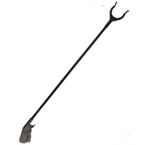 Afvalgrijper/vuilnisgrijper - zwart - lange steel - 83 cm - zonder te bukken - oppaktang