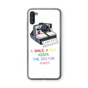 Smile: Samsung Galaxy A11 Transparant Hoesje