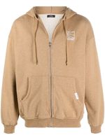 RASSVET hoodie zippé à logo brodé - Marron