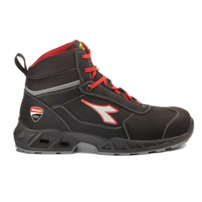 Diadora Werkschoen Shark Engine Mid 181227 S3S | Zwart/Rood | Maat 47 - 8053607619139