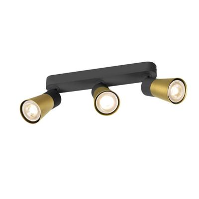 SLV SpotPuri 2.0 Cone zwart-goud 3-lichts - 1008325
