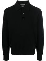 TOM FORD polo en maille à manches longues - Noir