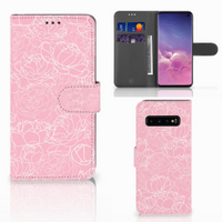 Samsung Galaxy S10 Hoesje White Flowers