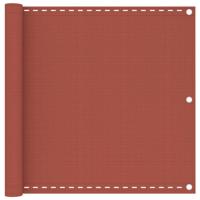 VidaXL Balkonscherm 90x400 cm hdpe terracottakleurig