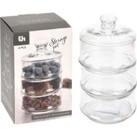 Excellent Houseware Voorraadpot glas ø12,5xh22cm