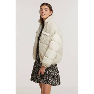 Colourful Rebel teddy winterjas Stef beige