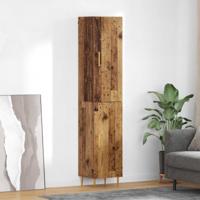 Hoge kast 2 pcs Oud Hout Bewerkt hout