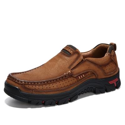 Comfortabele en ademende anti-slip set voeten outdoor wandelen sneakers formele schoenen voor mannen schoenmaat: 47 (bruin)