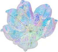 Everlands kunstbloem magnolia op clip 13cm iris