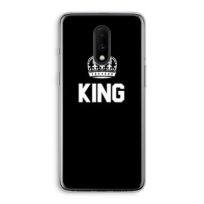 King zwart: OnePlus 7 Transparant Hoesje