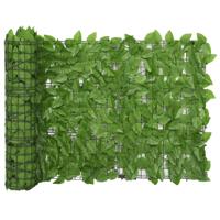 VidaXL Balkonscherm met groene bladeren 300x75 cm VidaXL Balkonscherm met groene bladeren 300x75 cm