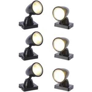 Kerstdorp accessoires LED spot lampen 6 stuks