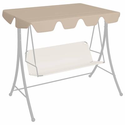 Vervangingsluifel voor schommelbank 150/130x105/70 cm beige