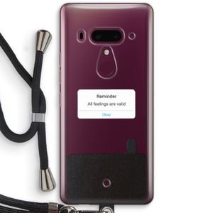 Reminder: HTC U12+ Transparant Hoesje met koord