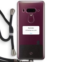 Reminder: HTC U12+ Transparant Hoesje met koord