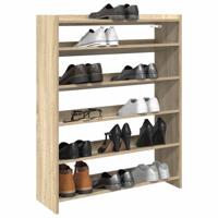 VidaXL Schoenenrek 80x25x100 cm bewerkt hout sonoma eikenkleurig