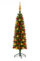 Pencil Candle dia. 50 cm groen vanaf 150 cm hoog kunstkerstboom opgemaakt met piek, rood & goud Everlands Holiday Tree - Holiday tree