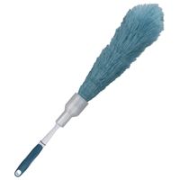 Plumeau/duster - synthetisch - blauw - 62 cm - Stoffer/ragebol - thumbnail