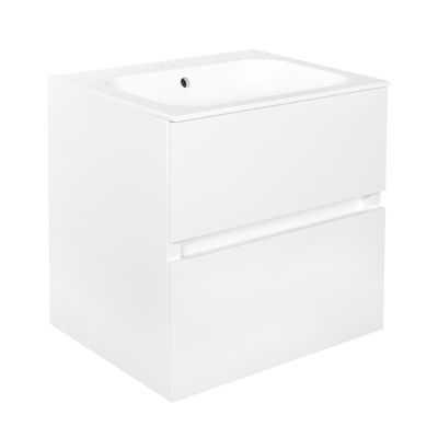 Best Design Onderkast Splash White Greeploos 60x56x47 cm 2 Softclose Laden Glans Wit