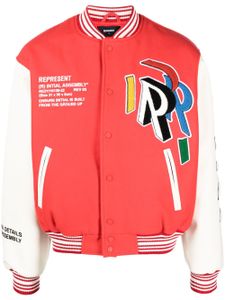 Represent veste teddy Initial - Rouge