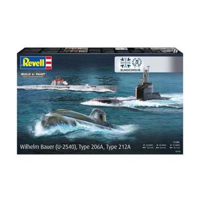 Revell modelbouwpakket - 70 years bundeswehr-wilhelm bauer,type 206a,class2 1:144 - 154dlg.