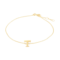 Minimalistische letter armband - 14K GOUD - Goud - T