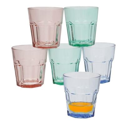Gerimport Waterglazen/drinkglazen Everest - 12x stuks - transparant kleurenmix - 300 ml