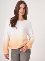 Gebreide katoenen trui met dip dye print